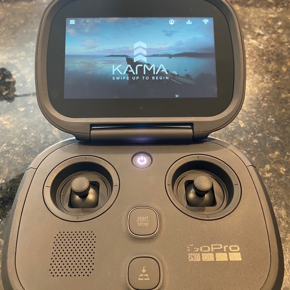 GoPro Karma drone with GoPro hero 5 camera.